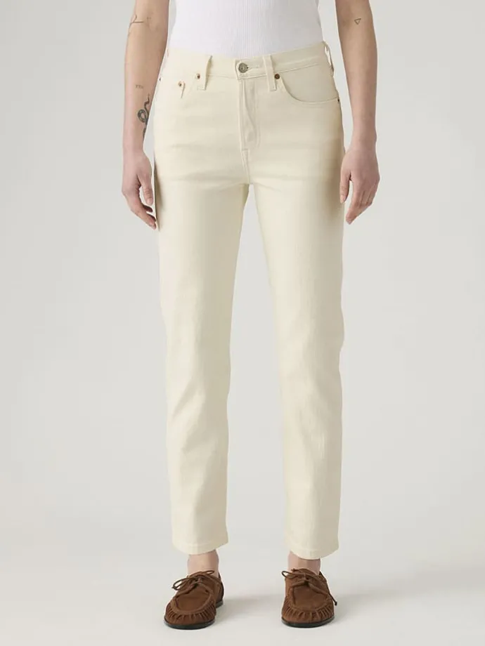 Spijkerbroek - slim fit - crème