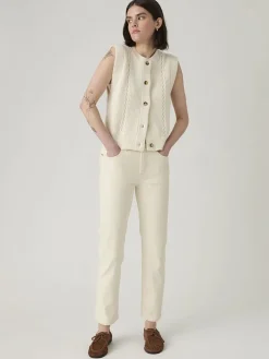 Spijkerbroek - slim fit - crème