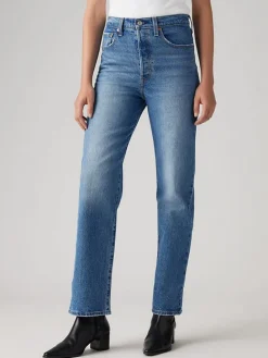 Spijkerbroek - straight fit - blauw