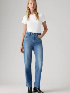 Spijkerbroek - straight fit - blauw