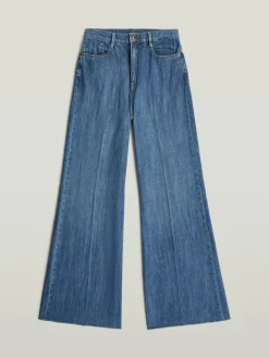 Spijkerbroek - wide Leg - blauw