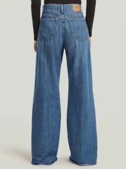 Spijkerbroek - wide Leg - blauw