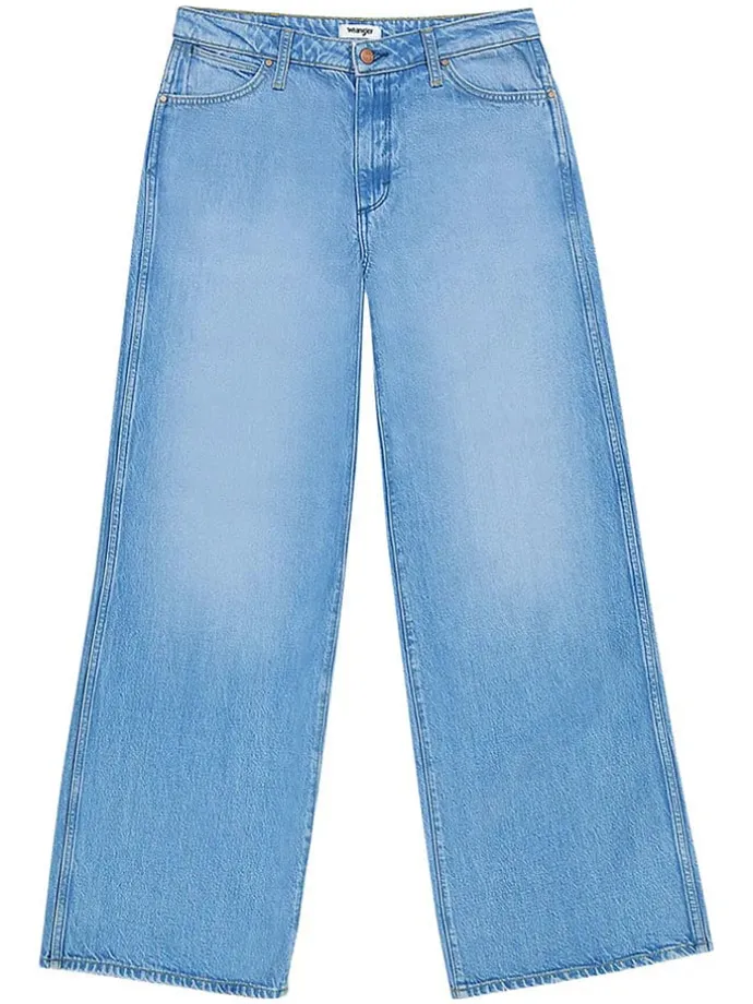 Spijkerbroek "World Wide" - wide leg - lichtblauw