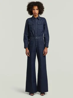 Spijkerjumpsuit donkerblauw