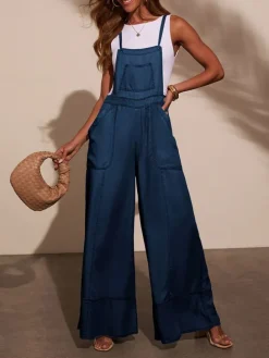 Spijkerjumpsuit donkerblauw