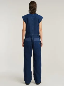 Spijkerjumpsuit donkerblauw