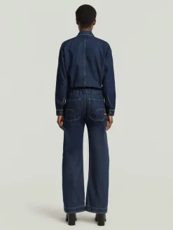 Spijkerjumpsuit donkerblauw