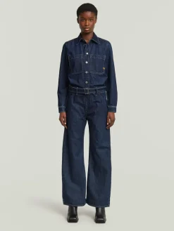 Spijkerjumpsuit donkerblauw