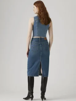 Spijkerrok blauw