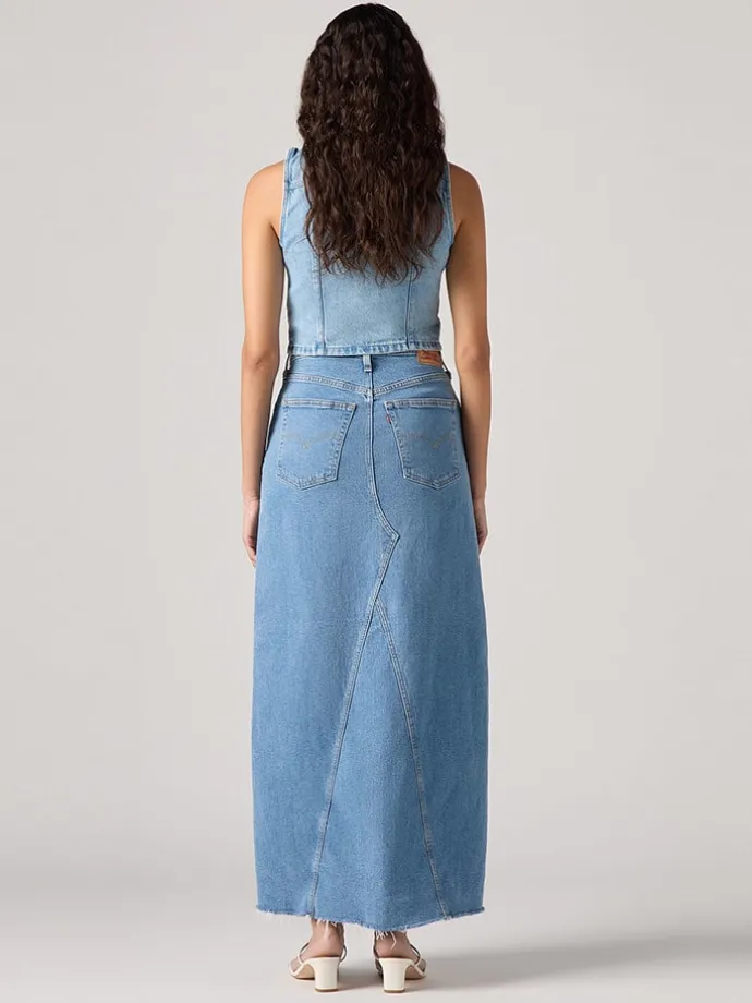 Spijkerrok blauw