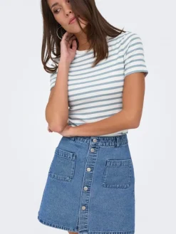 Spijkerrok blauw