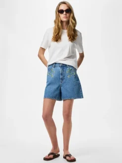 Spijkershort blauw