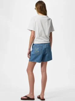 Spijkershort blauw