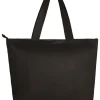 Strandtas zwart - (B)38 x (H)40 x (D)6 cm - 25 l