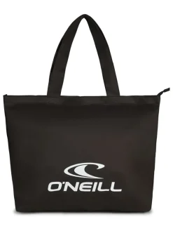 Strandtas zwart - (B)38 x (H)40 x (D)6 cm - 25 l