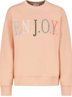 Sweatshirt abrikooskleurig
