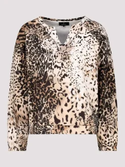 Sweatshirt beige/lichtbruin/zwart