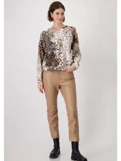 Sweatshirt beige/lichtbruin/zwart