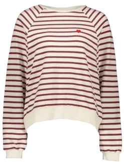Sweatshirt beige/rood