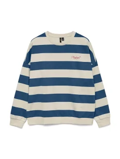 Sweatshirt blauw/crème