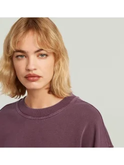 Sweatshirt pruimkleurig