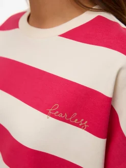Sweatshirt rood/crème
