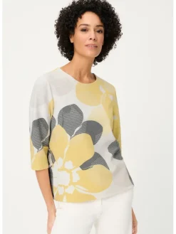 Sweatshirt wit/goudkleurig/zwart