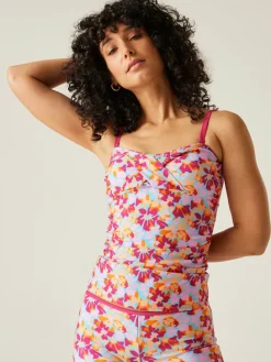 Tankini "Aceana" roze/oranje/lichtblauw