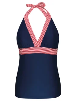 Tankinitop rood/wit/donkerblauw