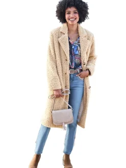 Teddymantel beige
