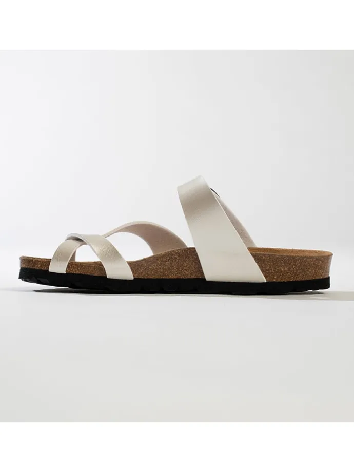 Teenslippers "Barcelone" zilverkleurig