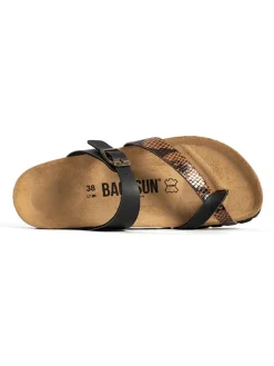 Teenslippers "Barcelone" zwart/bruin