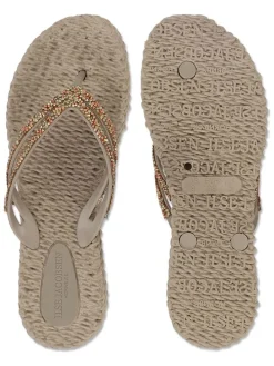 Teenslippers beige