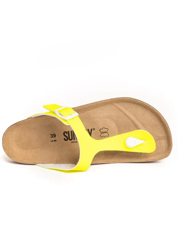 Teenslippers "Camelia" neongeel