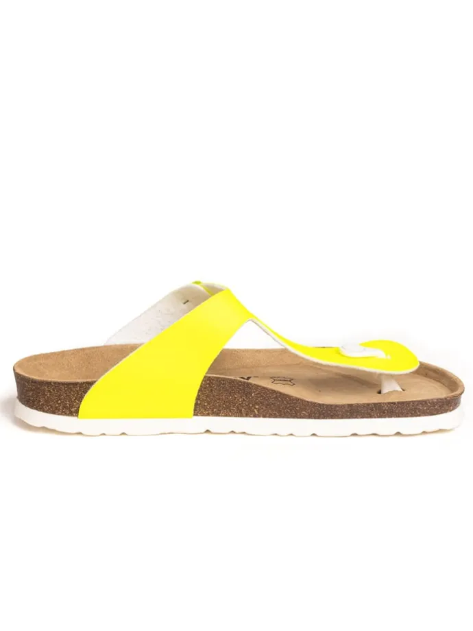 Teenslippers "Camelia" neongeel