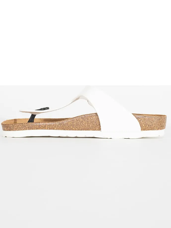 Teenslippers "Camelia" wit