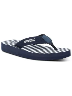 Teenslippers "Catarina" donkerblauw/wit