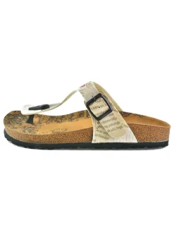 Teenslippers crème/meerkleurig