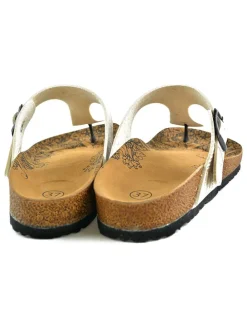 Teenslippers crème/meerkleurig