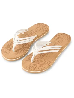 Teenslippers "Ditsy" wit