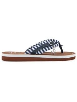 Teenslippers donkerblauw/wit