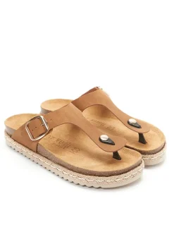 Teenslippers "Gala" lichtbruin