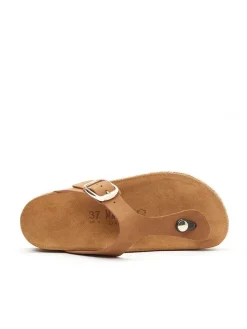 Teenslippers "Gala" lichtbruin