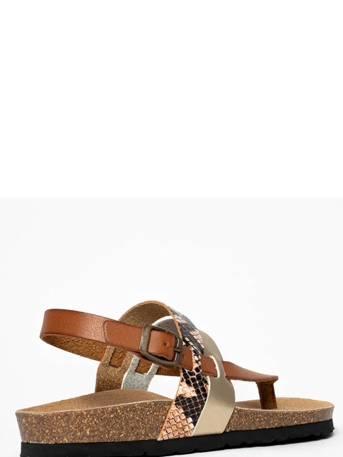 Teenslippers "Lajas" lichtbruin