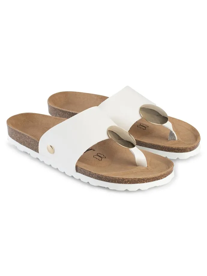 Teenslippers "Maria" wit
