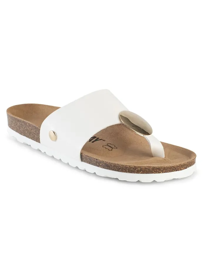 Teenslippers "Maria" wit