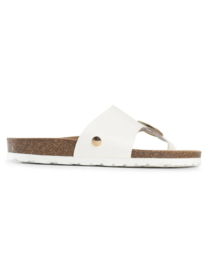Teenslippers "Maria" wit