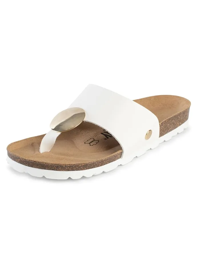 Teenslippers "Maria" wit