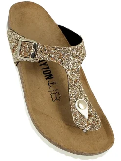 Teenslippers "Mercure" goudkleurig