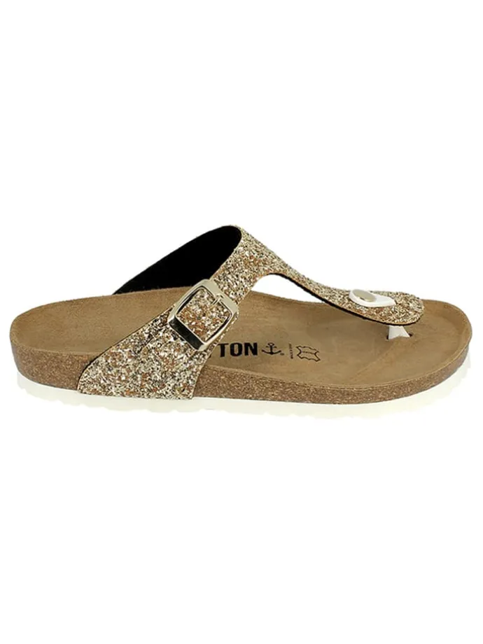 Teenslippers "Mercure" goudkleurig
